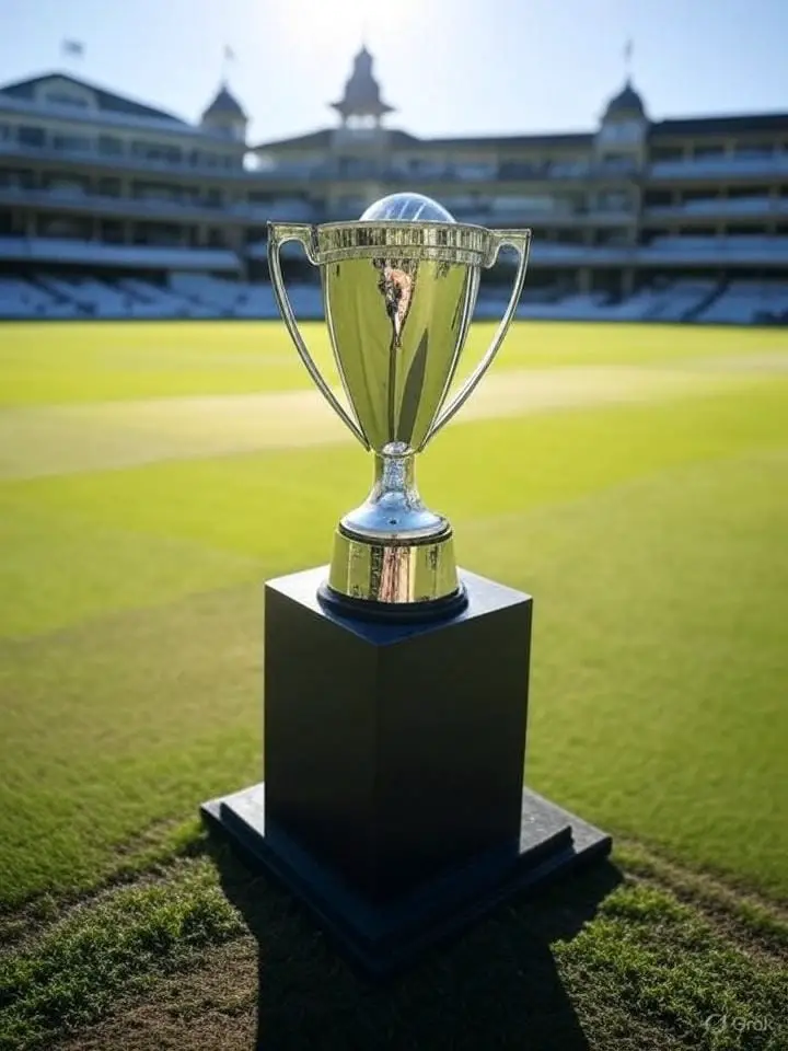 WTC final 2025 trophy photo 